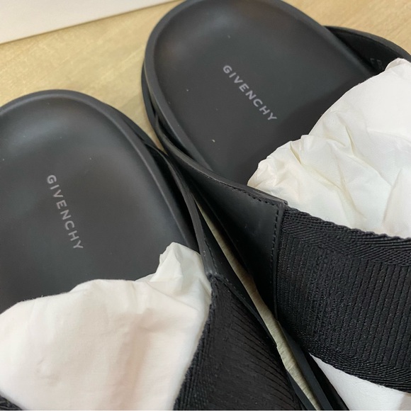 GIVENCHY G Plage Sandals Black Slides NEW In Box Sz 41 - Picture 3 of 7